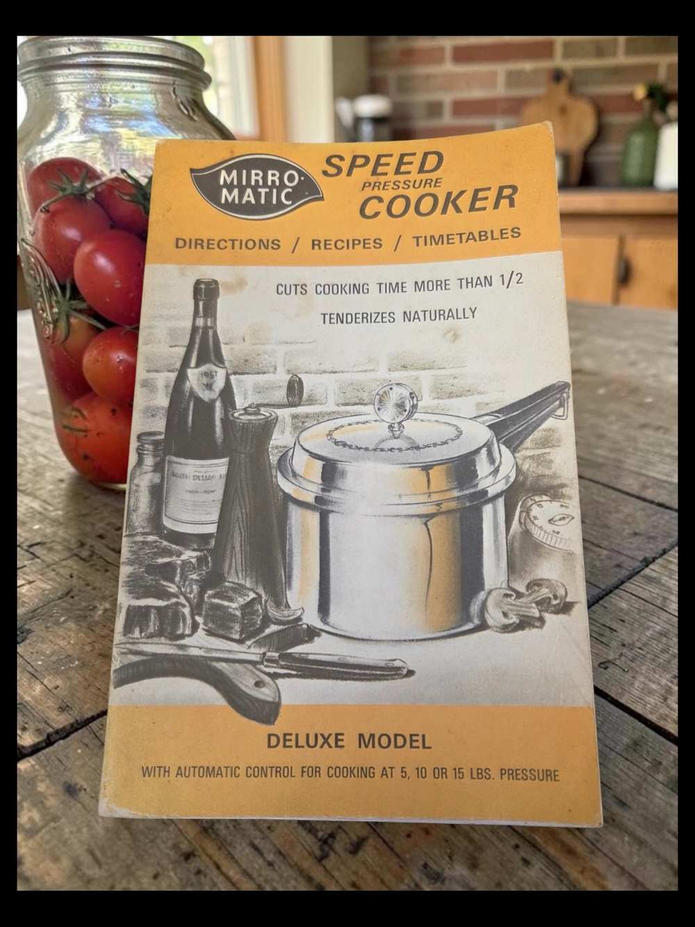 Mirro-Matic Speed Pressure Cooker Manual - Yellow & White Cover